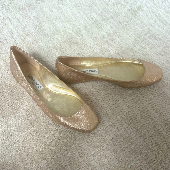 Jimmy Cho glitter ballerina flats - Picture 3 of 6